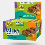 Dubai Trend Milky Milk Chocolate Bar with Pistachio & Kunafa Filling No Sugar Added