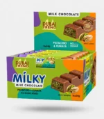 Dubai Trend Milky Milk Chocolate Bar with Pistachio & Kunafa Filling No Sugar Added