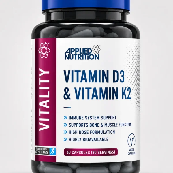 APPLIED NUTRITION Vitamin Formula - Vitamin D3 & Vitamin K2 - 60 Capsules