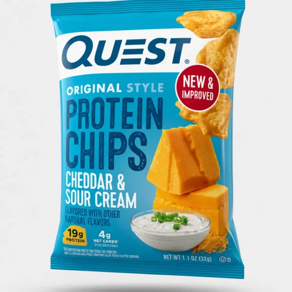 Chips protéinées Quest - Cheddar et crème sure - 1 sachet